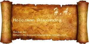Holczman Alexandra névjegykártya